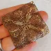 Kabela Filigree Rippled Square, Antique Brass, 50mm Kabela Filigree Rippled Square, Antique Brass, 50mm