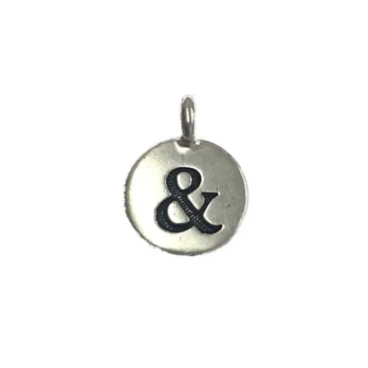 Ampersand Tag Charm, 12mm Ampersand Tag Charm, 12mm