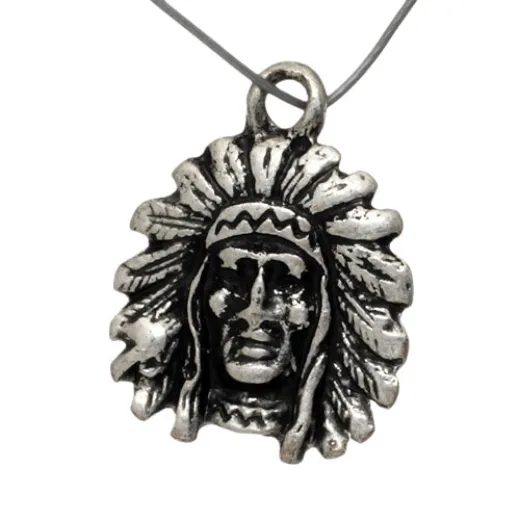 Chief Antique Silver Pendants, Pack of 2 Chief Antique Silver Pendants, Pack of 2