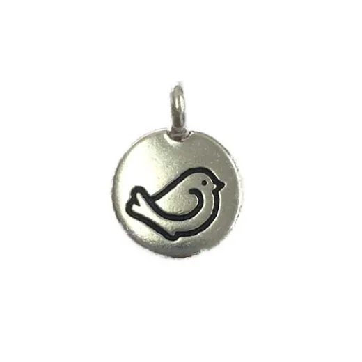 Dove Tag Charm, 12mm Dove Tag Charm, 12mm