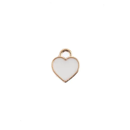 15x 16 mm Rose Gold Framed Heart with 'Love', pack of 8 pcs 15x 16 mm Rose Gold Framed Heart with 'Love', pack of 8 pcs