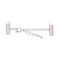 13mm Slide connector extension chain and lobster clasp, Silver colour