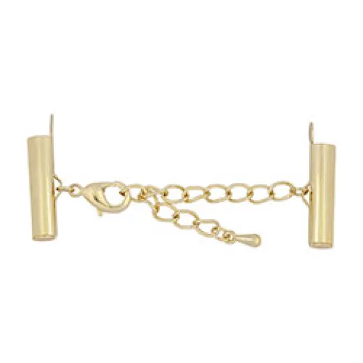 13mm Slide connector extension chain and lobster clasp, Gold colour 13mm Slide connector extension chain and lobster clasp, Gold colour