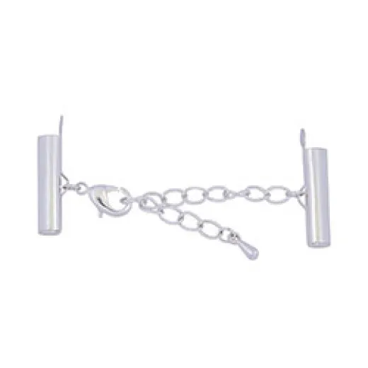 20mm Slide connector extension chain and lobster clasp, Silver colour 20mm Slide connector extension chain and lobster clasp, Silver colour