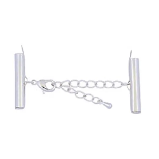 26mm Slide connector extension chain and lobster clasp, Silver colour 26mm Slide connector extension chain and lobster clasp, Silver colour