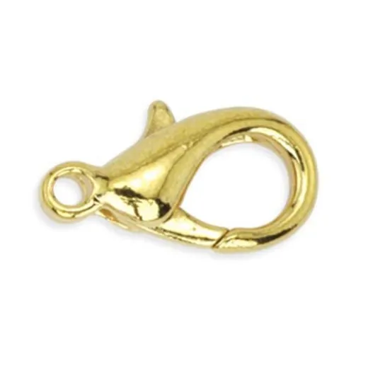 13mm Gold Beadalon Lobster Clasps, Pack of 6 13mm Gold Beadalon Lobster Clasps, Pack of 6