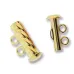 2-Strand 'Fluted' Cylindrical Clasp, 17mm, Gold 2-Strand 'Fluted' Cylindrical Clasp, 17mm, Gold