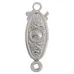 Fancy Box & Hook Clasp, 18 x 6mm, Silver Colour, Pack of 2