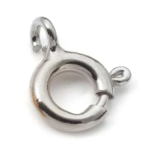 Sterling Silver Spring Rings, 5mm, Pack of 10 pcs. Sterling Silver Spring Rings, 5mm, Pack of 10 pcs.