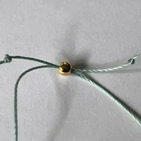 Adjustable Gold colour Sliding friction Rondelle Clasp Beads, 5mm, for 1mm cord. Pack of 5