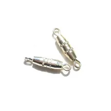 Beadalon Small  Barrel Screw Clasps, Silver, Pack of 6