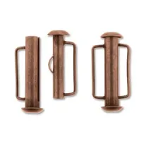 21.5mm Slide Bar Clasp, Antique Copper Colour