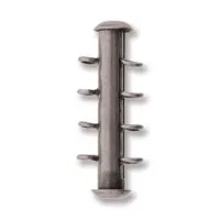 4 Vertical Loop  Multi Slide Antique Silver Plated, pack of 2