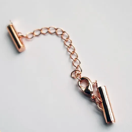15mm Slide connector extension chain and lobster clasp, Rose Gold plated, nickel free 15mm Slide connector extension chain and lobster clasp, Rose Gold plated, nickel free