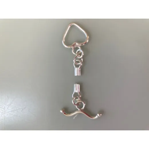 Beadalon EZ Crimp Sterling Silver 13 x 13mm Heart Toggle Clasp, with wavy bar.423G-064, Beadalon EZ Crimp Sterling Silver 13 x 13mm Heart Toggle Clasp, with wavy bar.423G-064,
