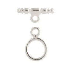 Beadalon Small Toggle Clasps, Silver Colour, Pack of 2 clasps. 323B-003