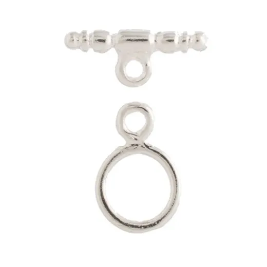 Beadalon Small Toggle Clasps, Silver Colour, Pack of 2 clasps. 323B-003 Beadalon Small Toggle Clasps, Silver Colour, Pack of 2 clasps. 323B-003