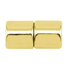Beadalon 6mm Tube Clasps, Gold Colour. Pack of 3 sets. Beadalon 6mm Tube Clasps, Gold Colour. Pack of 3 sets.