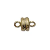 Magnetic Clasp 6 x 6.5mm,  Pack of 4 Clasps, Gold plate