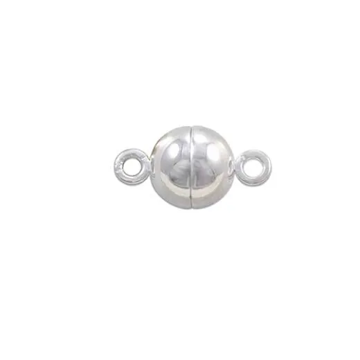 10mm Stainless Magnetic Ball Clasp with Loop 10mm Stainless Magnetic Ball Clasp with Loop