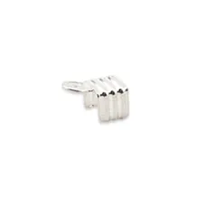 Beadalon 338B-002 Fold-Over Cord Ends, 4.0mm,  Silver Plated, 24 Pieces