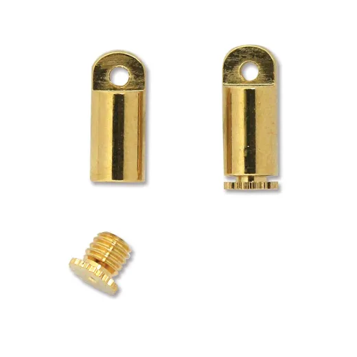 Bead Bandit cord / Wire end - keep knots or crimps hidden, gold plated, 2 pieces,