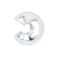 4mm Crimp Covers from Beadalon, Silver, Pack of 24
