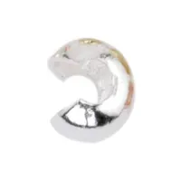 3mm Crimp Covers from Beadalon, Silver, Pack of 24