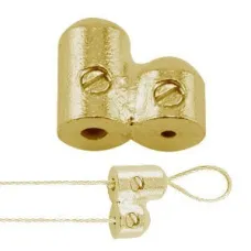Beadalon Double Wire Scrimps, Gold Plated, Pack of 4