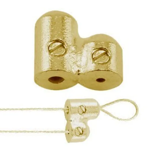 Beadalon Double Wire Scrimps, Gold Plated, Pack of 4 Beadalon Double Wire Scrimps, Gold Plated, Pack of 4