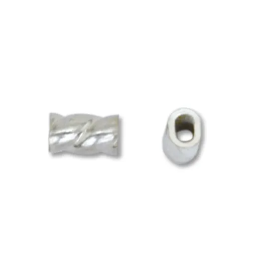 Sterling Silver, Size 2, 1.3mm, Twist Crimp Tubes, 10 Pieces Sterling Silver, Size 2, 1.3mm, Twist Crimp Tubes, 10 Pieces