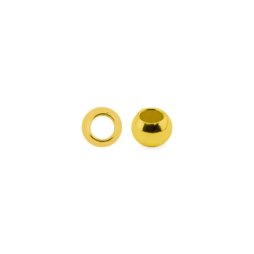 Bulk Bag Beadalon Crimp Beads, Size #1 (2mm), Gold Colour Bulk Bag Beadalon Crimp Beads, Size #1 (2mm), Gold Colour