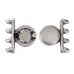 Ateni IV Magnetic Clasp for SuperDuo Beads, Antique Silver Plated, Pack of 1