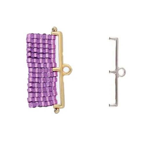 Topolia III Ending for Miyuki size 11 Delicas - Antique Silver Plate, 23mm wide. pack of 2pcs Topolia III Ending for Miyuki size 11 Delicas - Antique Silver Plate, 23mm wide. pack of 2pcs