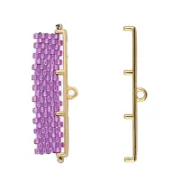 Topolia IV Ending for Miyuki size 11 Delicas - 24kt Gold plated, 33mm wide. pack of 2pcs