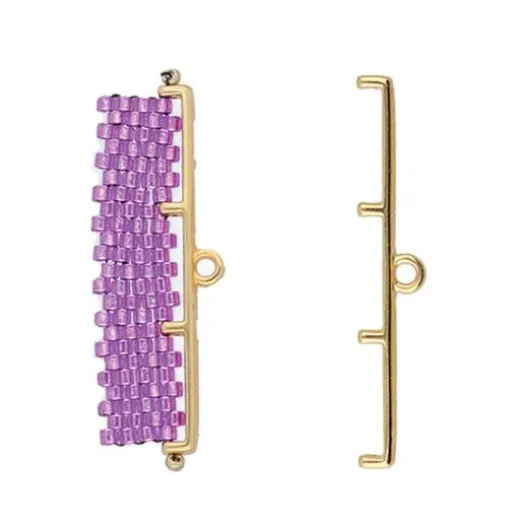 Topolia IV Ending for Miyuki size 11 Delicas - 24kt Gold plated, 33mm wide. pack of 2pcs Topolia IV Ending for Miyuki size 11 Delicas - 24kt Gold plated, 33mm wide. pack of 2pcs