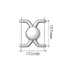 Kissamos II Magnetic Clasp for Delicas - Antique Silver Plate Kissamos II Magnetic Clasp for Delicas - Antique Silver Plate