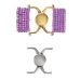 Kissamos II Magnetic Clasp for Delicas - Antique Silver Plate Kissamos II Magnetic Clasp for Delicas - Antique Silver Plate