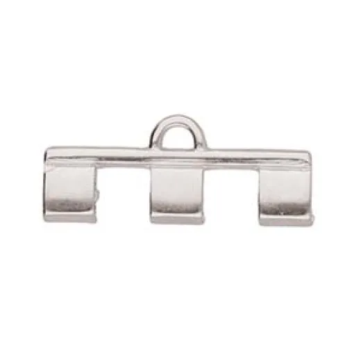 Piper III Connector for TILA Beads - Silver Plated, Pack of 2 Piper III Connector for TILA Beads - Silver Plated, Pack of 2