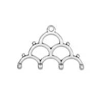 Lakos IV Chandelier Ending for 8/0 Beads - Antique Silver Plate