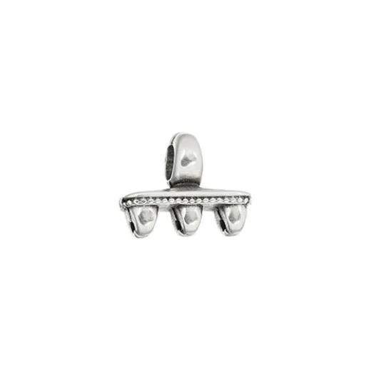 Mesaria III Eye Connector for Superduo Beads - Antique Silver Plate, Pack of 2 Mesaria III Eye Connector for Superduo Beads - Antique Silver Plate, Pack of 2