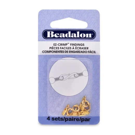 Beadalon 321A-120 EZ Crimp Spring Ring, Gold Plated, 4 Pcs Beadalon 321A-120 EZ Crimp Spring Ring, Gold Plated, 4 Pcs