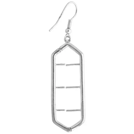 Rectangle Interchangeable Earrings. Silver, 1 Pair Rectangle Interchangeable Earrings. Silver, 1 Pair