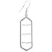 Rectangle Interchangeable Earrings. Silver, 1 Pair Rectangle Interchangeable Earrings. Silver, 1 Pair