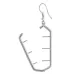 Rectangle Interchangeable Earrings. Silver, 1 Pair Rectangle Interchangeable Earrings. Silver, 1 Pair