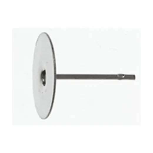 10mm Nickel Colour Flat Earring Studs, 10 Pairs 10mm Nickel Colour Flat Earring Studs, 10 Pairs