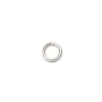 6mm Round Silver Plated Jump Rings, 24 Pieces