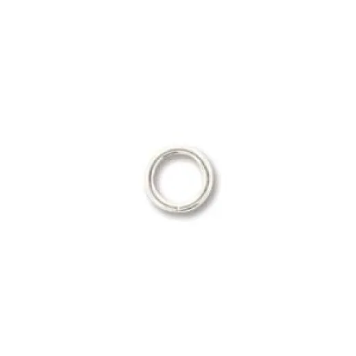 6mm Round Silver Plated Jump Rings, 24 Pieces 6mm Round Silver Plated Jump Rings, 24 Pieces