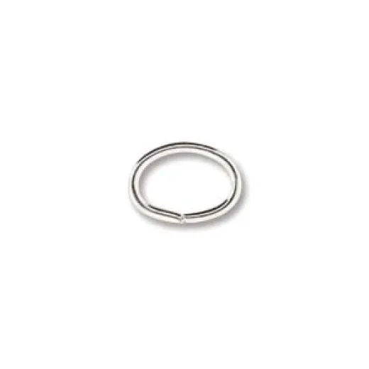 4.5 x 6mm Silver Plated Beadalon Oval Jump Rings, Pack of 48 pieces 4.5 x 6mm Silver Plated Beadalon Oval Jump Rings, Pack of 48 pieces