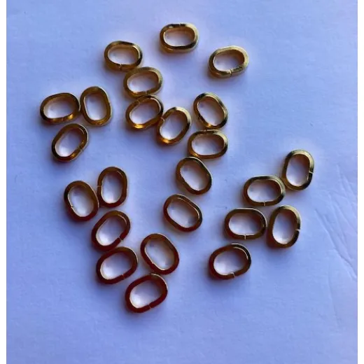 Beadalon, Gold Colour, Chunky Oval Jump Rings, Bulk pack of 144 pcs. Beadalon, Gold Colour, Chunky Oval Jump Rings, Bulk pack of 144 pcs.